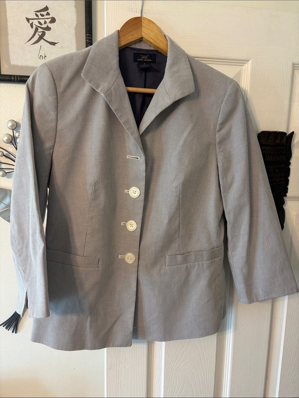 Brooks Brothers Light Gray Corduroy Women's Blazer